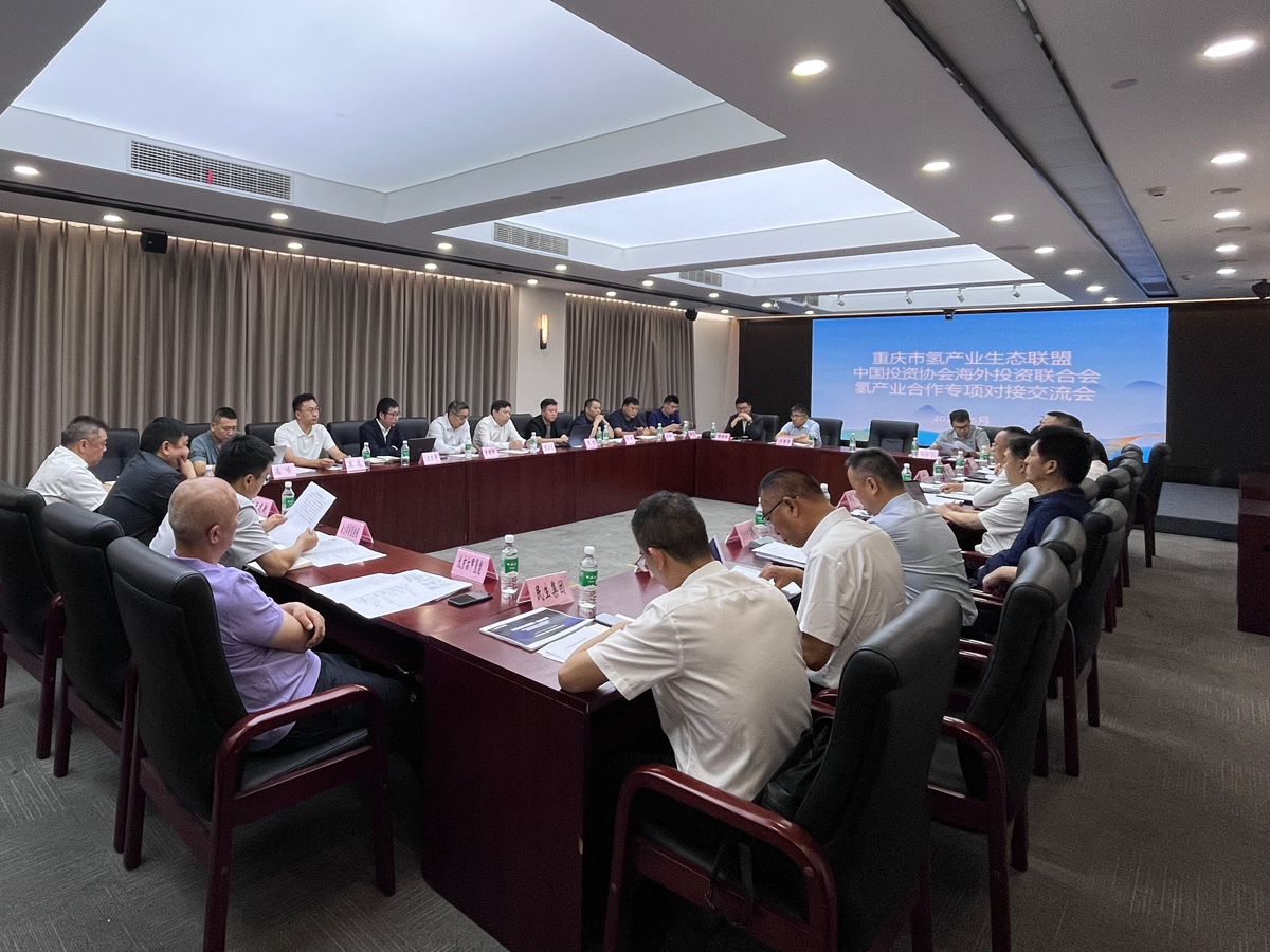 重庆市氢产业生态联盟—中国投资协会海外投资联合会氢产业合作专项对接交流会现场